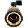 imageCamco 20222 Brass Connector Straight Stainless Steel Shutoff Valve and Easy Grip HandlesEasily Connects to Standard Water Hose 2022Brass Shut Off Valve
