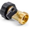 imageCamco 20222 Brass Connector Straight Stainless Steel Shutoff Valve and Easy Grip HandlesEasily Connects to Standard Water Hose 2022Brass Shut Off Valve