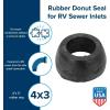 imageCamco 4quot x 3quot Sewer Hose Seal  Connects Directly on RV Sewer Hose for an Odor Proof Connection to Dump Station  Black 39313
