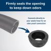 imageCamco 4quot x 3quot Sewer Hose Seal  Connects Directly on RV Sewer Hose for an Odor Proof Connection to Dump Station  Black 39313
