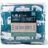 imageCamco 53441 Life is Better at The Campsite Plush Fleece Blanket Queen Size  Keeps You Warm While at Home Camping or on Picnics  Machine Washable  Features a Brand RV Print Autumn GoldBlue