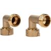 imageCamco 90Degree Hose Elbow For RVs  Solid Brass Construction Certified LeadFree  Features Convenient Easy Grip Connector  For RV Water Hoses Residential Outdoor Faucets ampamp More  2Pack 2250790 Degree Hose Elbow