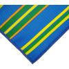 imageCamco 9x12 Handy Mat with Strap  Perfect for picnics Beaches RVing and outings  Reversible Blue Green and Yellow Striped Pattern 42816