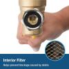 imageCamco Adjustable RVMarine Brass Water Pressure Regulator  Help Stop Damage to RVMarine Appliances Plumbing Fixtures and Hoses  Features Standard Garden Hose Threads for Simple Hookup  40058Water Pressure Regulator