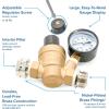imageCamco Adjustable RVMarine Brass Water Pressure Regulator  Help Stop Damage to RVMarine Appliances Plumbing Fixtures and Hoses  Features Standard Garden Hose Threads for Simple Hookup  40058Water Pressure Regulator