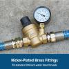 imageCamco Adjustable RVMarine Brass Water Pressure Regulator  Help Stop Damage to RVMarine Appliances Plumbing Fixtures and Hoses  Features Standard Garden Hose Threads for Simple Hookup  40058Water Pressure Regulator