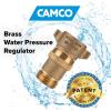 imageCamco Brass MarineRV Water Pressure Regulator  Protects RV Kitchen Small Appliances Plumbing ampamp Hoses  Reduces RV Water Pressure to Safe ampamp Consistent 4050 PSI  Drinking Water Safe 40055No Size