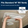 imageCamco CamperRV Vent Insulator and Skylight Cover  Features 3 Layers to Reduce Heat Transfer ampamp Increase AC Efficiency  Fits Standard 14 Travel TrailerRV Roof Vents 45192Reflective Insulator
