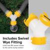 imageCamco Deluxe 20 ft Sewer Hose Kit  Includes 210 ft RV Sewer Hoses PreAttached 360Degree Swivel Fittings and Wye Connector  Ready To Use RV Sewer Kit Easily Compresses for Storage 3966620 Sewer Hose Kit with Wye Connector