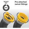 imageCamco Deluxe 20 ft Sewer Hose Kit  Includes 210 ft RV Sewer Hoses PreAttached 360Degree Swivel Fittings and Wye Connector  Ready To Use RV Sewer Kit Easily Compresses for Storage 3966610 Sewer Hose