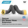 imageCamco Deluxe 20 ft Sewer Hose Kit  Includes 210 ft RV Sewer Hoses PreAttached 360Degree Swivel Fittings and Wye Connector  Ready To Use RV Sewer Kit Easily Compresses for Storage 3966610 Sewer Hose