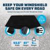 imageCamco Durable Compact Universal On the Go Vinyl RV Tow Car Windshield Protector from Chips and Cracks with Tool Free Installation Black