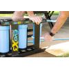 imageCamco Evo X3 Triple Stage Premium CamperRV Water Filter Kit  Features 3 Replaceable Cartridges to Remove Sediments Chlorine Bad Tastes Odors Viruses Bacteria Contaminates and More 40649
