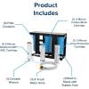 imageCamco Evo X3 Triple Stage Premium CamperRV Water Filter Kit  Features 3 Replaceable Cartridges to Remove Sediments Chlorine Bad Tastes Odors Viruses Bacteria Contaminates and More 40649