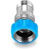 imageCamco Flow StainlessSteel Regulator Protects RV Plumbing High Pressure Water Compatible with 34quot Garden Hose Threads 40054Water PressureRegulator