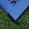 imageCamco Large Reversible Outdoor Patio Mat  Easy to Clean Perfect for Picnics Cookouts Camping and The Beach 6 x 9 Lattice Blue Design 42876