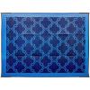 imageCamco Large Reversible Outdoor Patio Mat  Easy to Clean Perfect for Picnics Cookouts Camping and The Beach 9 x 12 Lattice Blue Design 42856