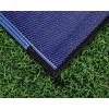 imageCamco Large Reversible Outdoor Patio Mat  Easy to Clean Perfect for Picnics Cookouts Camping and The Beach 9 x 12 Lattice Blue Design 42856