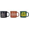 imageCamco Life is Better at The Campsite Ceramic Mug  Microwave and Dishwasher Safe  White Background with Sketched RVs Design  14oz 53383Retro Blue