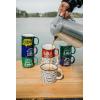 imageCamco Life is Better at The Campsite Ceramic Mug  Microwave and Dishwasher Safe  White Background with Sketched RVs Design  14oz 53383Retro Green