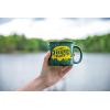 imageCamco Life is Better at The Campsite Ceramic Mug  Microwave and Dishwasher Safe  White Background with Sketched RVs Design  14oz 53383Retro Green