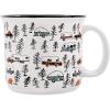 imageCamco Life is Better at The Campsite Ceramic Mug  Microwave and Dishwasher Safe  White Background with Sketched RVs Design  14oz 53383Sketch White