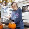 imageCamco Life is Better at The Campsite Crew Neck Long Sleeve TShirt  Features a Soft TriBlend Fabric RV Constellation Design on Frosted Navy and is Machine Washable  XLarge 53445