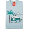 imageCamco Life is Better at The Campsite Crew Neck Short Sleeve TShirt  Features Soft RingSpun Cotton Fabric Palm Tree and RV Design on Ice Blue and is Machine Washable  XXLarge 53339
