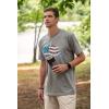 imageCamco Life is Better at The Campsite Crew Neck Short Sleeve TShirt  Features Soft RingSpun Cotton Fabric ampamp American Flag Camper Design on Athletic Grey  Machine Washable Large 53332