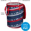 imageCamco Life is Better at The Campsite Sketch RV and Trees PopUp Utility Container  18inch x 24inch 42990 TealPatriotic