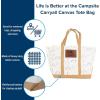 imageCamco Life is Better at the Campsite Canvas Tote Bag  Features a HeavyDuty Cotton Canvas Design with Reinforced Base a Unique RVThemed Adventure Print and a Zippered Top Closure  XLarge 53128Multicolor