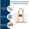 imageCamco Life is Better at the Campsite Canvas Tote Bag  Features a HeavyDuty Cotton Canvas Design with Reinforced Base a Unique RVThemed Adventure Print and a Zippered Top Closure  XLarge 53128Multicolor