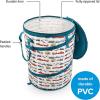 imageCamco PopUp Utility Container  Features Heavy Duty Liner ampamp Zipper Close Lid  Holds 30Gallon KitchenSize Trash Bags  Stands 2Ft Tall ampamp Collapses for RV Storage and Organization 42986Large