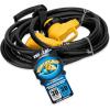 imageCamco Power Grip 50Ft 30 Amp RV Extension Cord w90 Locking End  Rated for 125V  3750W  Features Threaded Locking Ring for Weatherproof Connection ampamp 10Gauge Copper Wire 5552525Foot