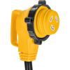 imageCamco Power Grip 50Ft 30 Amp RV Extension Cord w90 Locking End  Rated for 125V  3750W  Features Threaded Locking Ring for Weatherproof Connection ampamp 10Gauge Copper Wire 5552525Foot