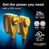 imageCamco Power Grip 50Ft 30 Amp RV Extension Cord w90 Locking End  Rated for 125V  3750W  Features Threaded Locking Ring for Weatherproof Connection ampamp 10Gauge Copper Wire 5552525Foot