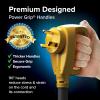 imageCamco Power Grip 50Ft 30 Amp RV Extension Cord w90 Locking End  Rated for 125V  3750W  Features Threaded Locking Ring for Weatherproof Connection ampamp 10Gauge Copper Wire 5552525Foot