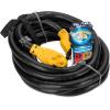 imageCamco Power Grip 50Ft 50 Amp RV Extension Cord  Rated for 125250 V12500 W  Features Copper 63  81Gauge Wires for Superior Conductivity ampamp Coated wHeatResilient PVC 5519925Foot
