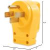imageCamco Power Grip Camper  RV Replacement Plug  Attach 50 Amp Plug to Existing RV Extension Cord  Features 50 Amp RV Plug NEMA 1450P ampamp Ergonomic Designed Handle  Rated 125250V12500W 5525550 Amp