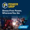 imageCamco Power Grip Electrical Offset Adapter  15 amp to 50 amp RV Power Adapter  Offset Design to Relieve Cord Stress 5513715amp to 50amp Adapter