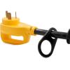 imageCamco PowerGrip 50Amp CamperRV Circuit Analyzer Dogbone  Features Integrated Surge Protection Up to 4200 Joules ampamp Diagnostic LEDs for Fault Indication 5531930M30F