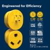 imageCamco PowerGrip CamperRV Adapter  Features a 15Amp Male NEMA 515P ampamp 30Amp Female NEMA TT30R Connection  Rated for 125V1875W 55223One Size Pack of 4
