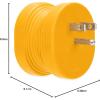 imageCamco PowerGrip CamperRV Adapter  Features a 15Amp Male NEMA 515P ampamp 30Amp Female NEMA TT30R Connection  Rated for 125V1875W 55223One Size Pack of 4