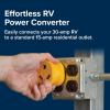 imageCamco PowerGrip CamperRV Adapter  Features a 15Amp Male NEMA 515P ampamp 30Amp Female NEMA TT30R Connection  Rated for 125V1875W 55223One Size Pack of 4