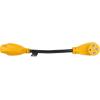 imageCamco PowerGrip CamperRV Dogbone Electrical Adapter  Features 30Amp Male NEMA TT30P and 50Amp Female NEMA 1450R Ends  Rated for 125V3750W 55185