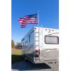 imageCamco RV Ladder Mounted Flagpole Holder  Allows for a Flag to Fly from Your RVs Ladder  Compatible with Most RV Ladder Rails 51612 Black