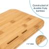 imageCamco RVMarine Over The Sink Cutting Board  Features Adjustable NonSlip Feet Builtin Knife Slots and a Durable 3Ply Bamboo Construction  24inches x 8inches 43543