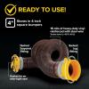 imageCamco Revolution 10Foot CamperRV Sewer Hose Kit  Features PreAttached 360Degree Rotating Fittings  Includes Wire Guards 3963910 Extension Hose