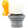 imageCamco Revolution RV Sewer Hose Bayonet Elbow  Features a BuiltIn Gasket for an OdorTight Connection a 360Degree Swivel for Easy Install and Includes a 4in1 Adapter 394714in1 Sewer Elbow