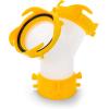 imageCamco Revolution RV Sewer Hose Bayonet Elbow  Features a BuiltIn Gasket for an OdorTight Connection a 360Degree Swivel for Easy Install and Includes a 4in1 Adapter 39471Wye Fitting